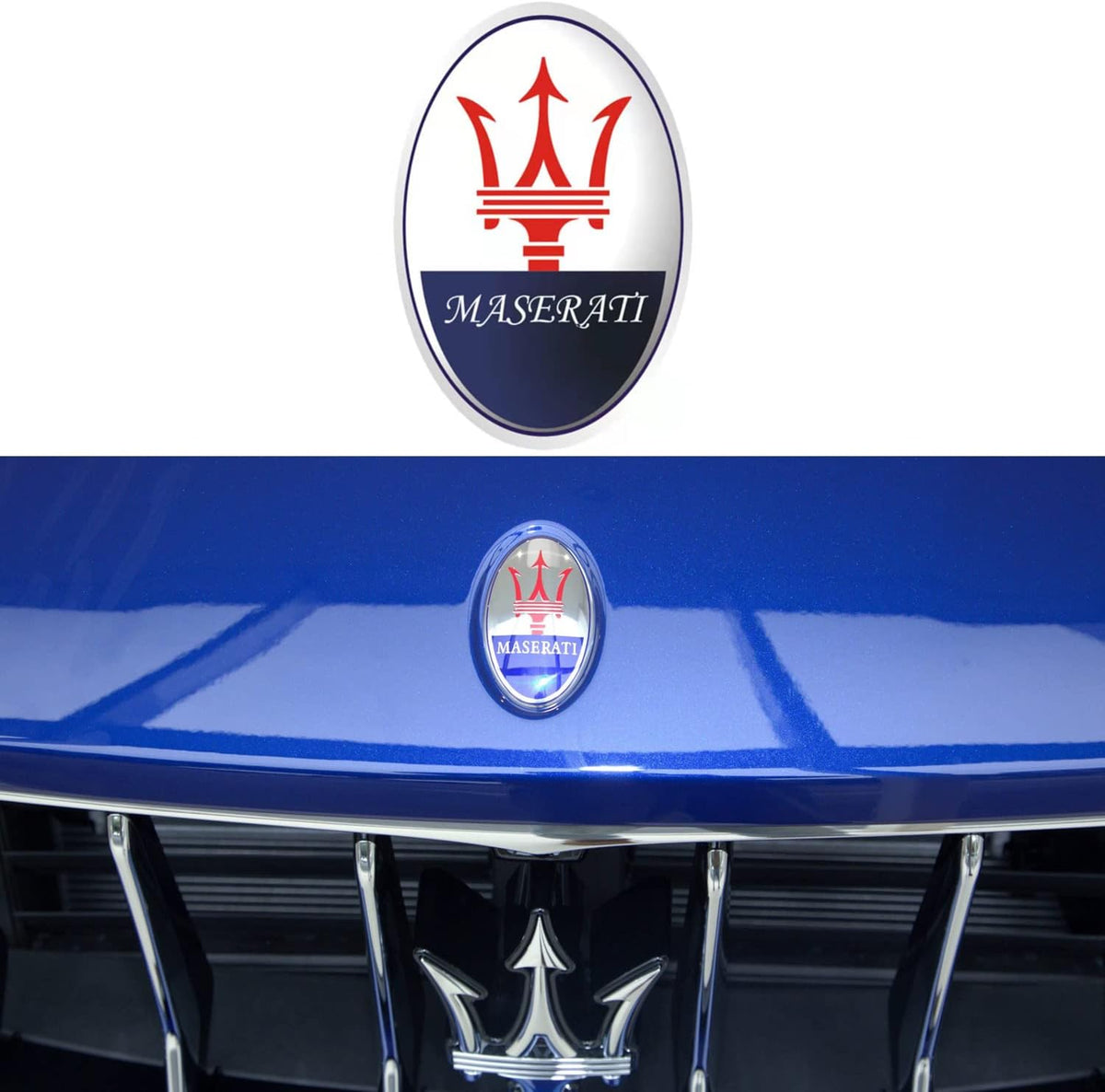 Black Car Front Grille Emblem Badge Pack of 2 B2317