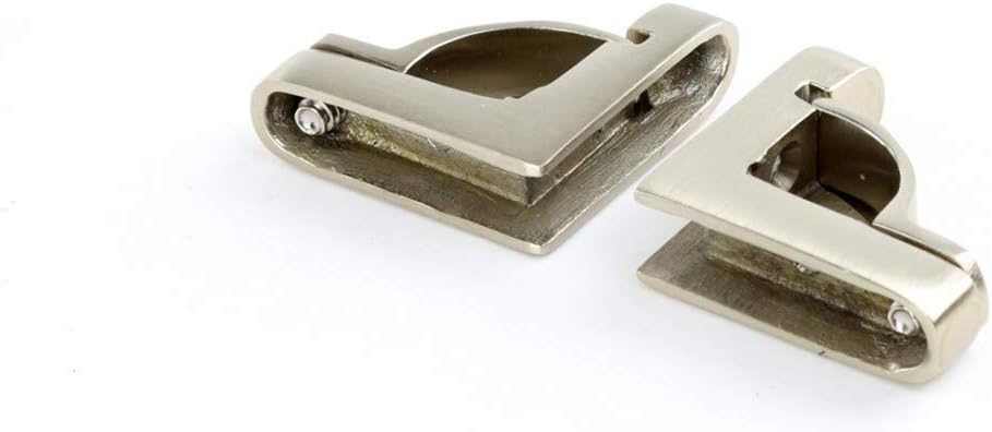 Brushed Satin Nickel Carpet Runner Rod Set 39 5/8 Inches L 1/2 Inch Dia Brass Tubes with Holder Bracket Hardware Q547242