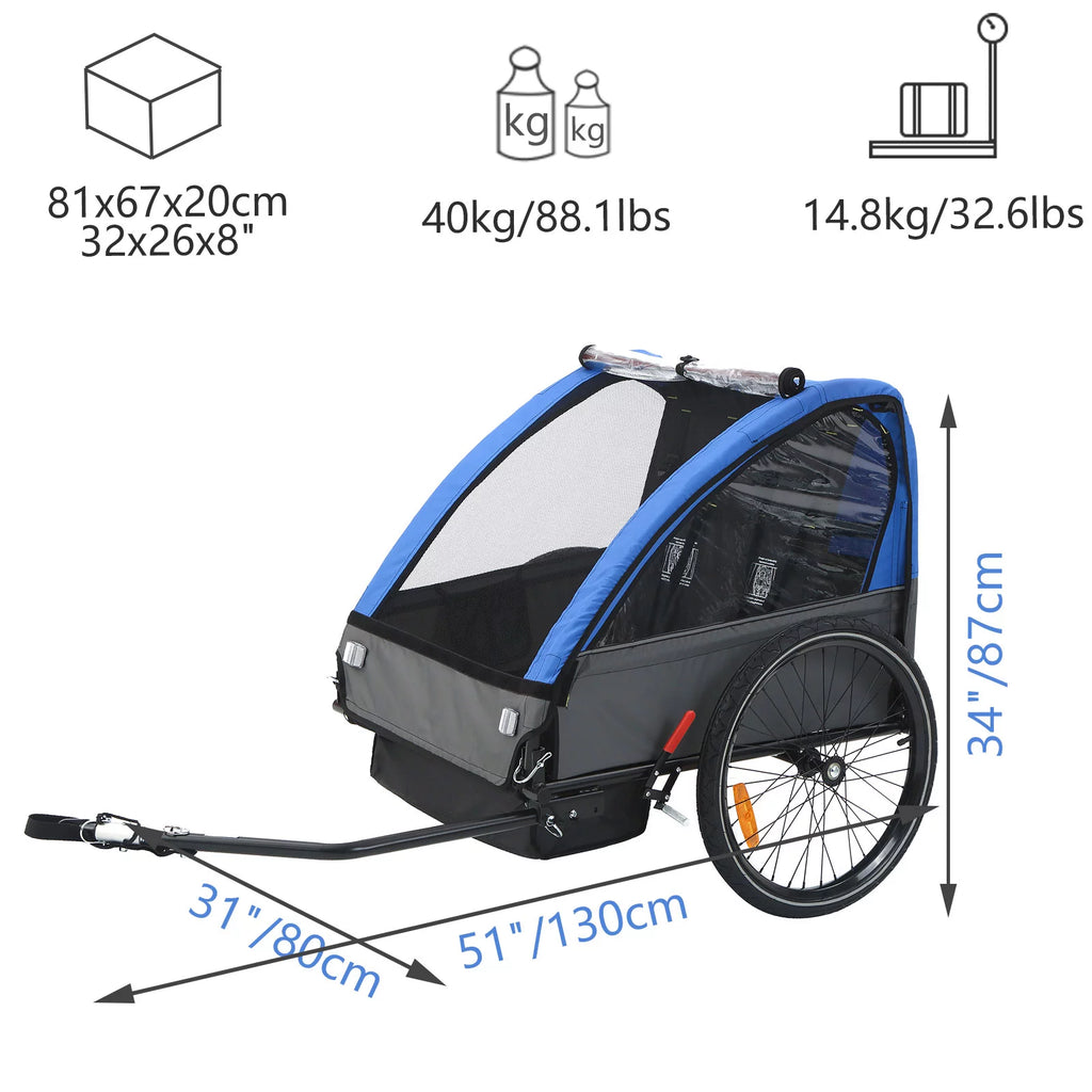 Red Foldable Kids Bike Trailer K4263
