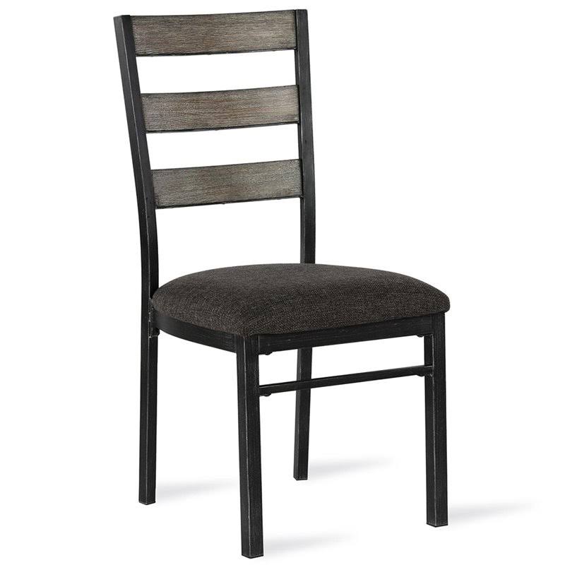 Gray Ladderback Dining Side Chair (Set of 2) Y981114