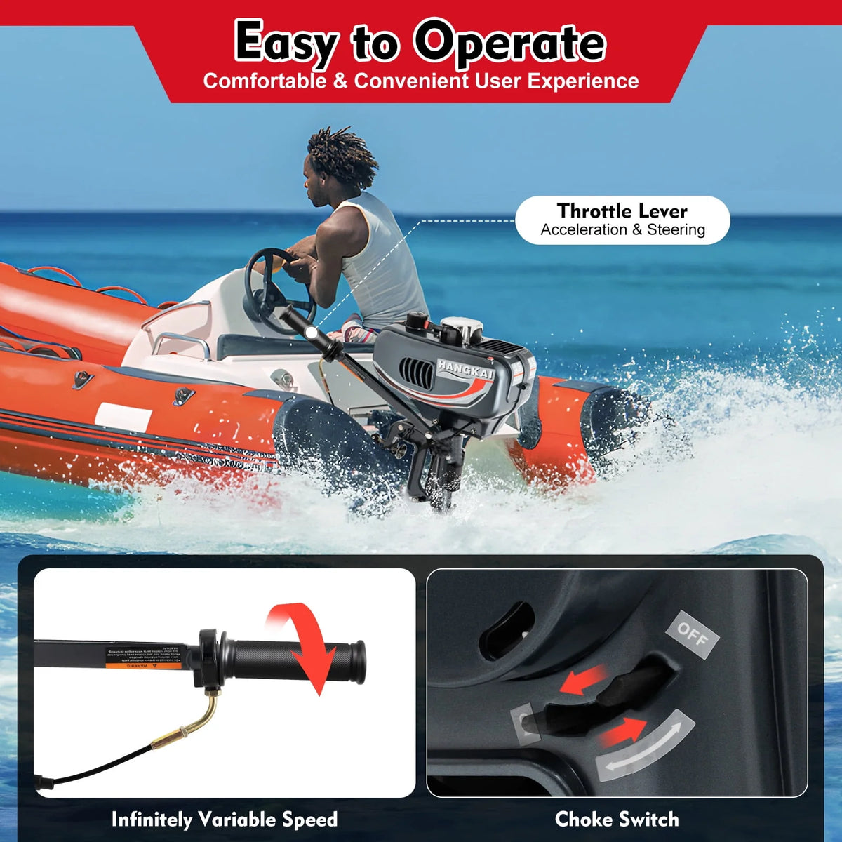 3.5HP 2 Stroke Outboard Motor V98453