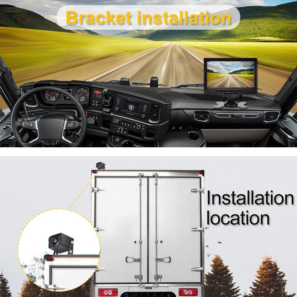7 inch 1080P Dual Backup Camera with Monitor Kit X9066