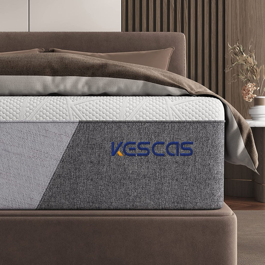 Queen 8 inch Bamboo Charcoal Cooling Gel Memory Foam Hybrid Mattress N10418