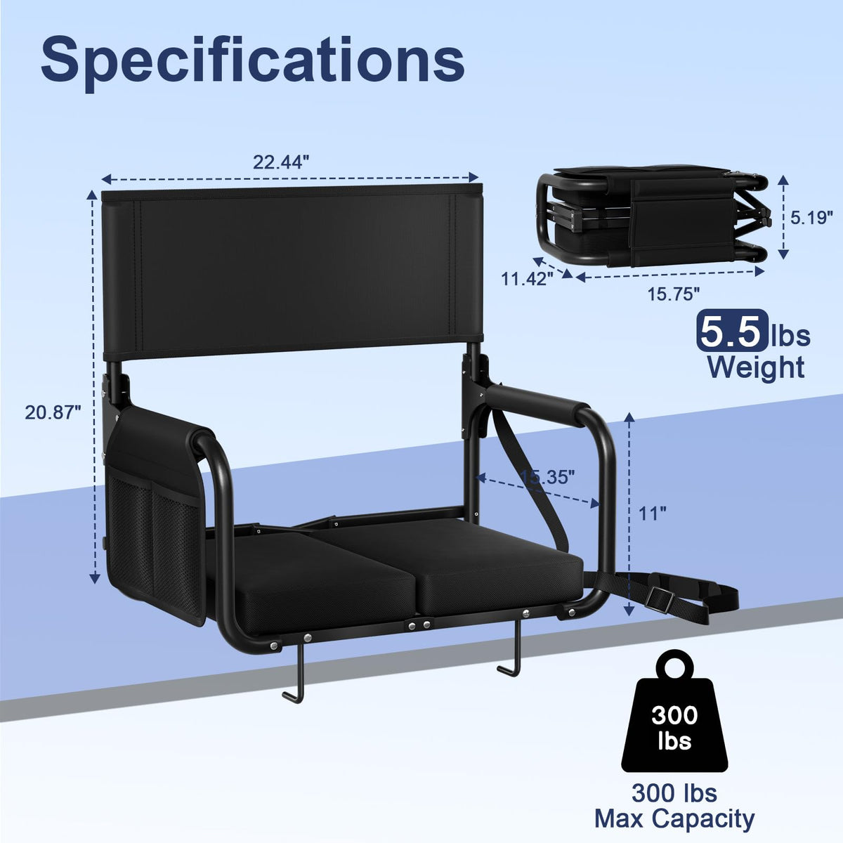Bleacher Seat with Back Support M84723