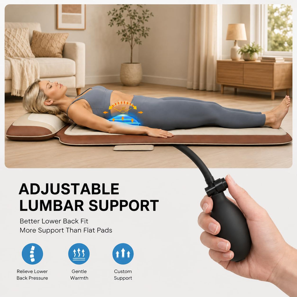 Vibration Massage Mat with Heat and Lumbar Support Y63548