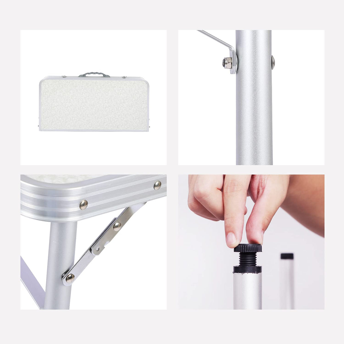 Small Square Folding Aluminum Camping Table F84712
