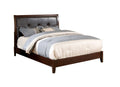 Brown Cherry Eastern King Leatherette Platform Bed B814