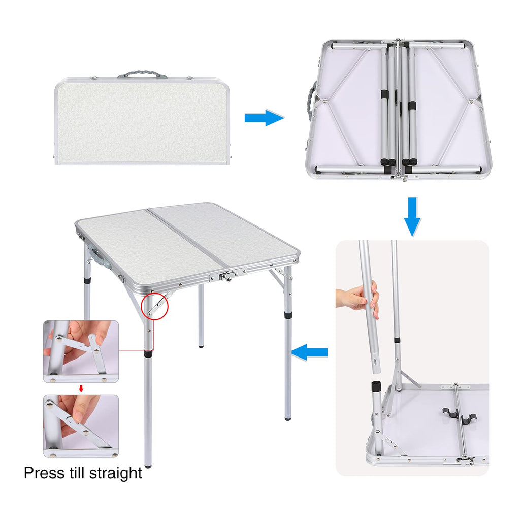 Small Square Folding Aluminum Camping Table F84712