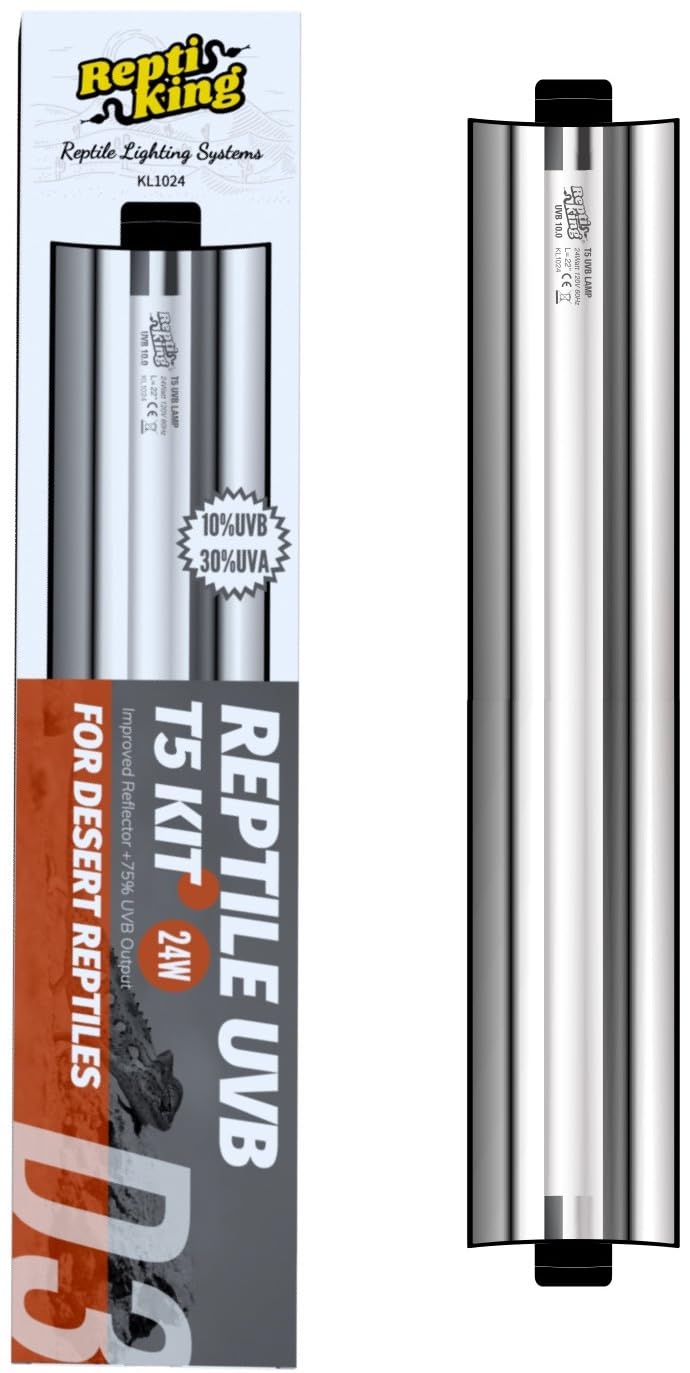 24W T5 10.0 UVB Reptile Light Fixture and Tube Kit B528834