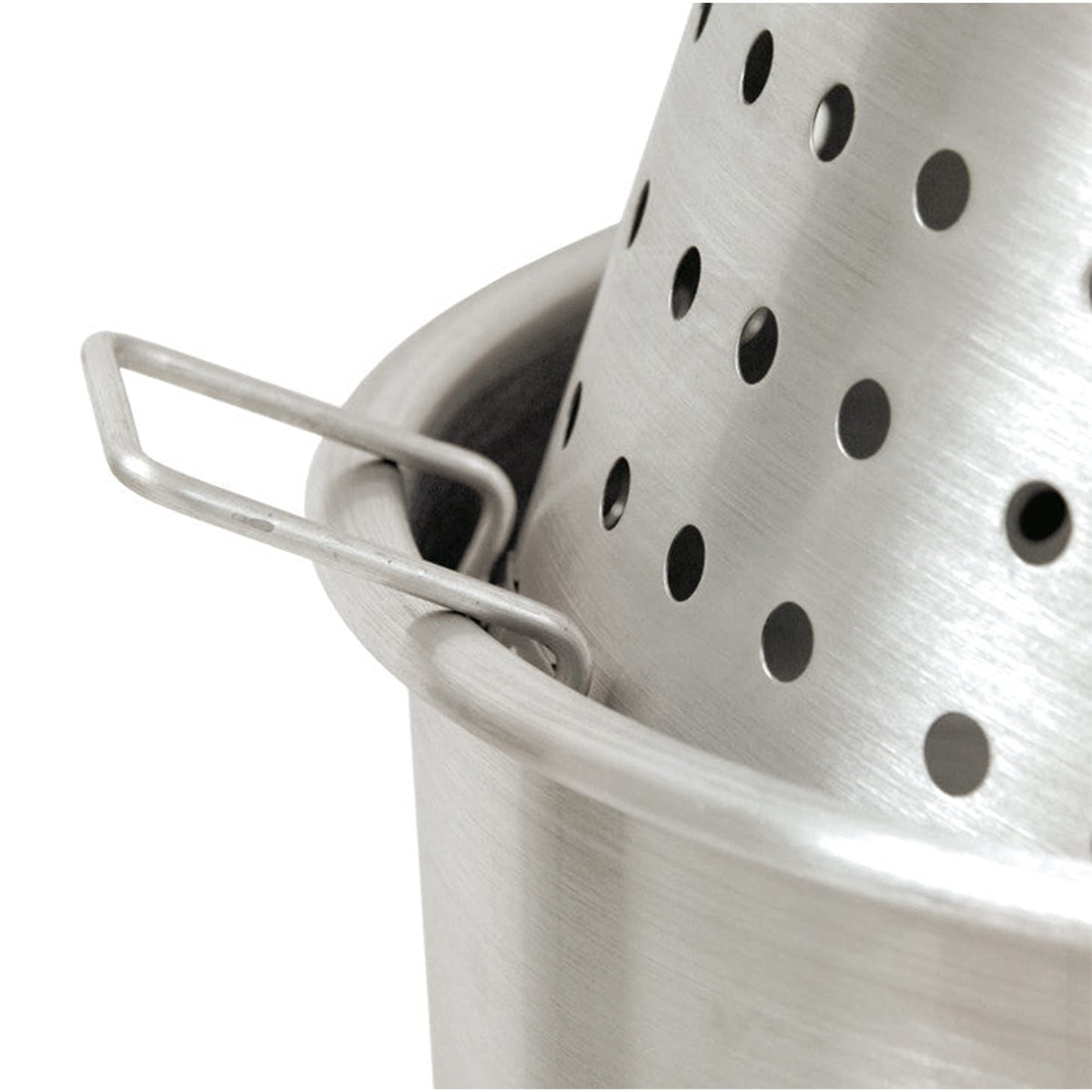 80-qt Aluminum Boiler with Riveted Handles and Boiling Basket I60992