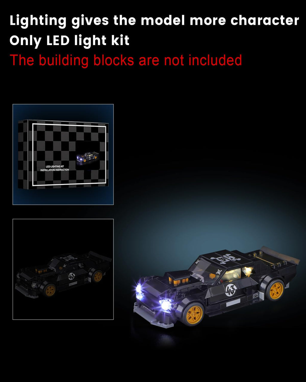 LED Lighting Set Compatible with Building Blocks Model V54546