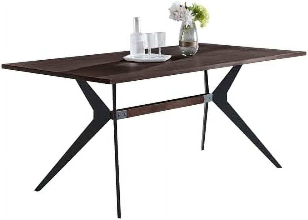 Mid Century Modern Rectangular Wood Finish Dining Table D4232