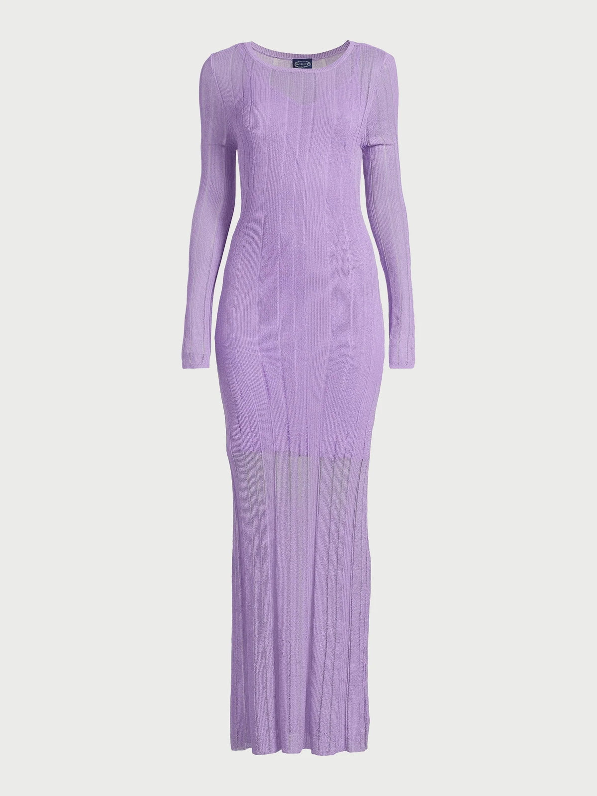 Women's Sheer Maxi Sweater Dress with Lining F129