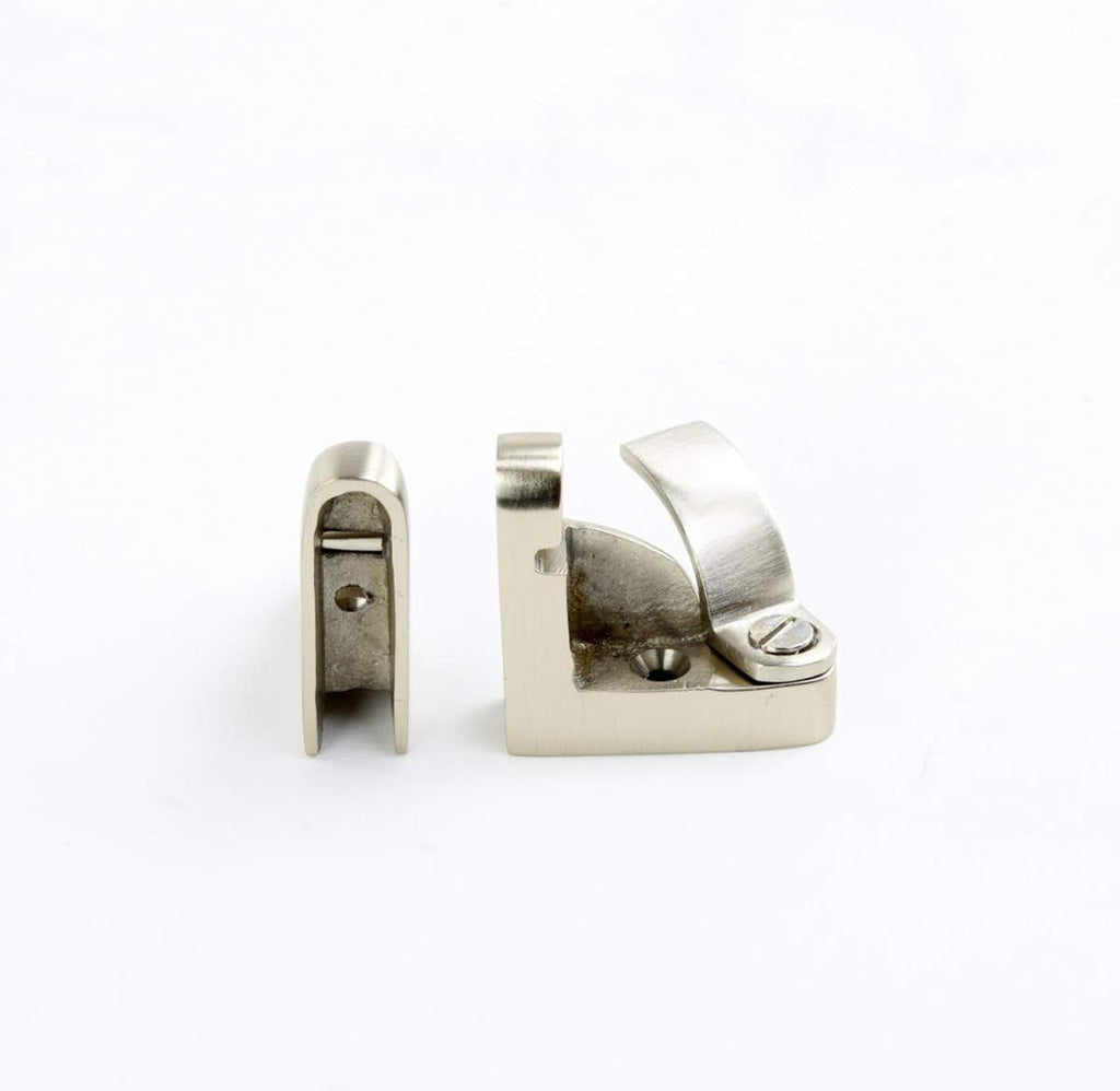 Brushed Satin Nickel Carpet Runner Rod Set 39 5/8 Inches L 1/2 Inch Dia Brass Tubes with Holder Bracket Hardware Q547242