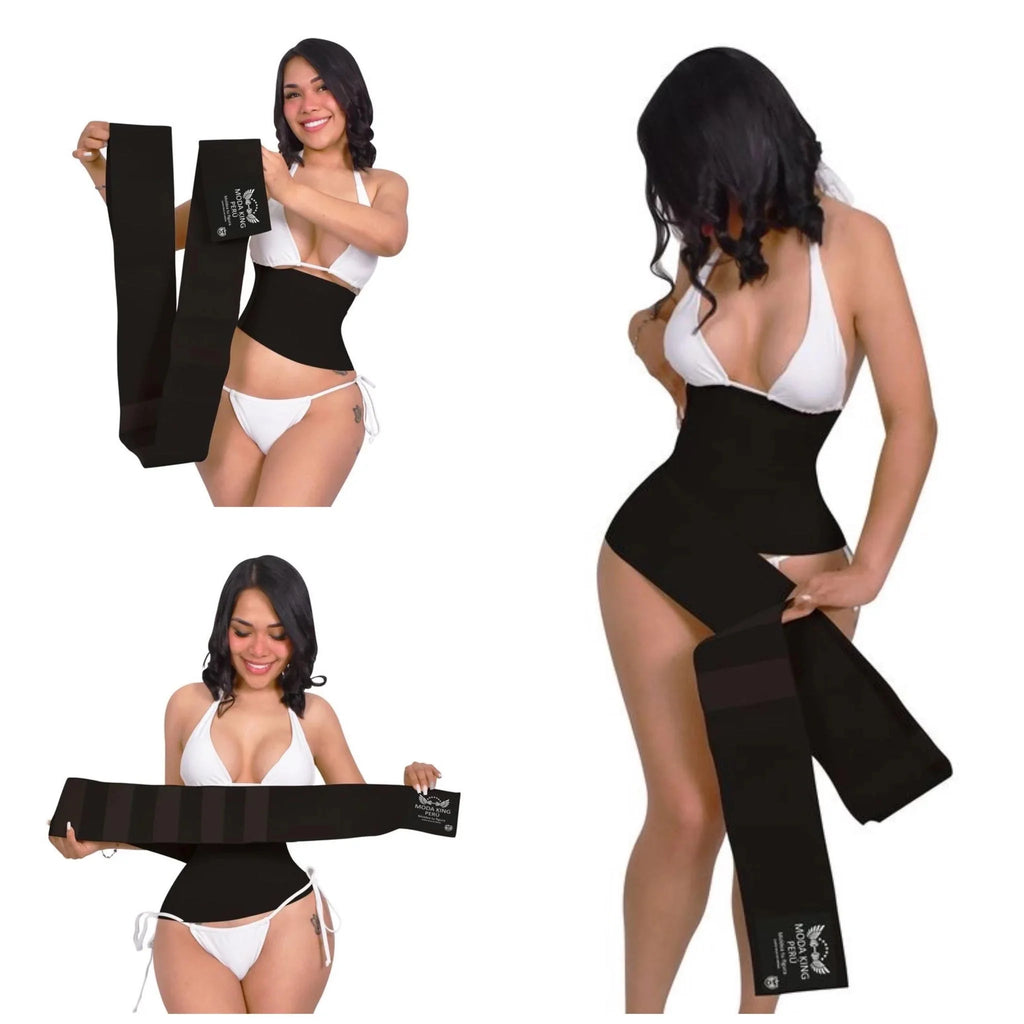 Black Compression Waist Trainer Wrap C41859