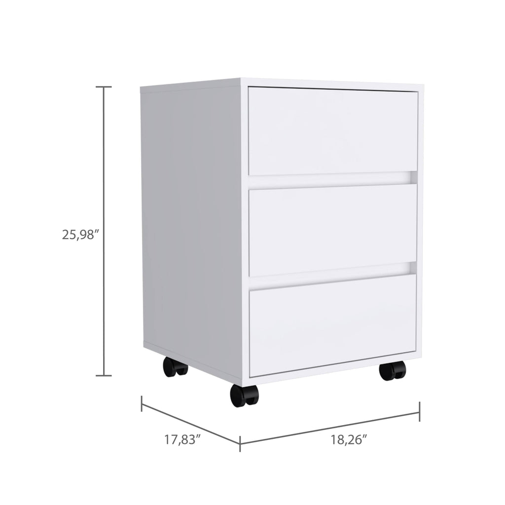Black 3 Drawer Filing Cabinet N59611