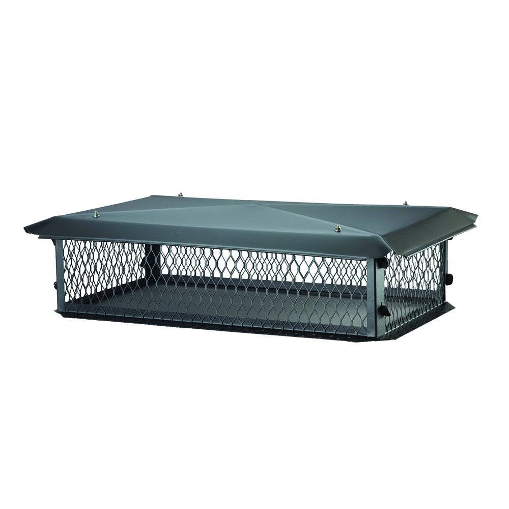 Black Galvanized Steel Multi-Flue Chimney Cap C2306