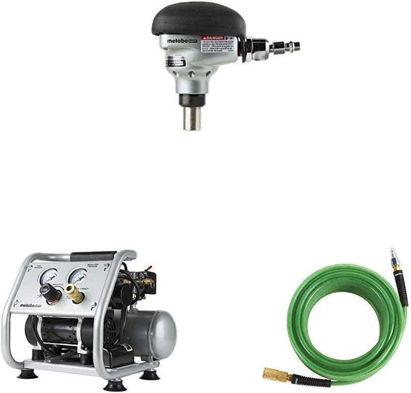 3-1/2" Palm Nailer with 1 gallon Quiet Air Compressor & Air Nailer Hose U15232
