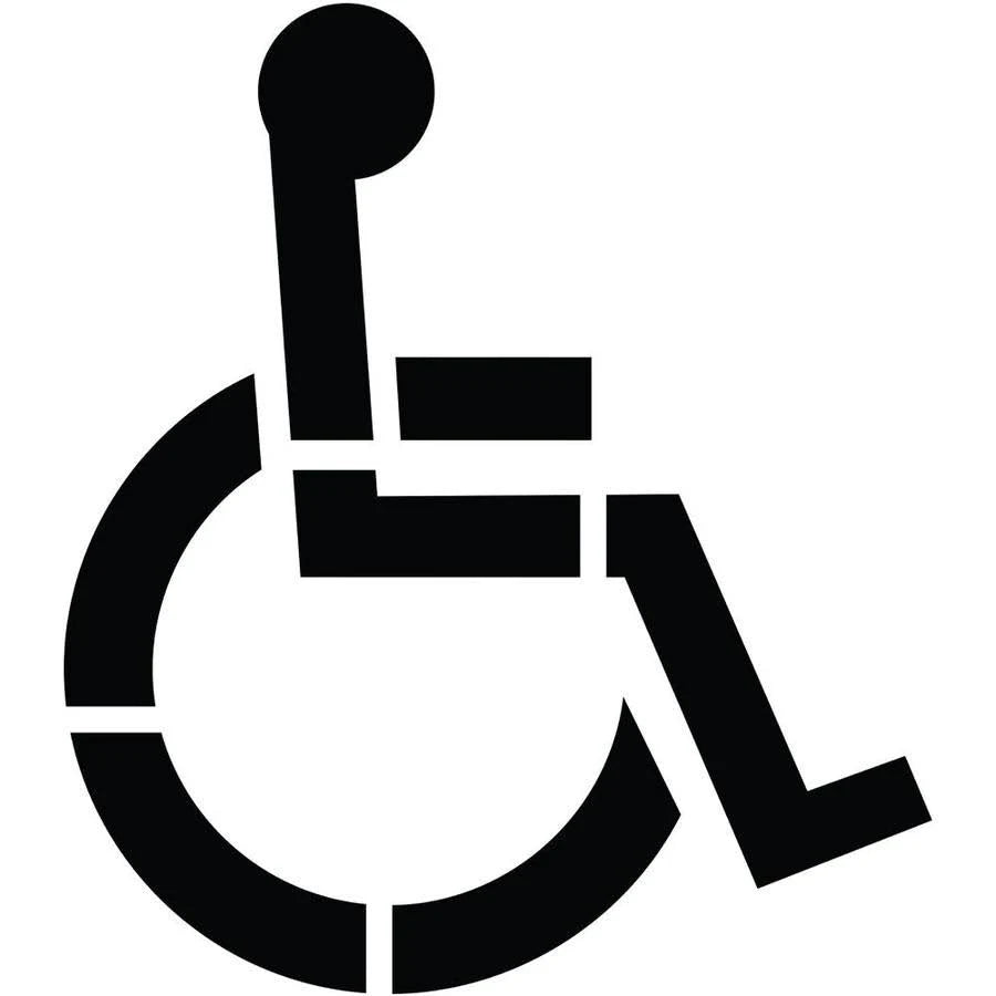 36-in Handicap Parking Paint Stencil C5524