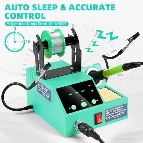 100W Digital Display Soldering Iron Station Kit with 2 Helping Hands B49847