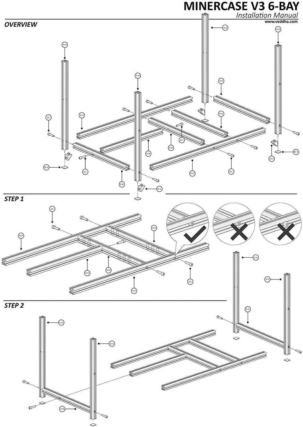 6 GPU Open Air Mining Frame J43970