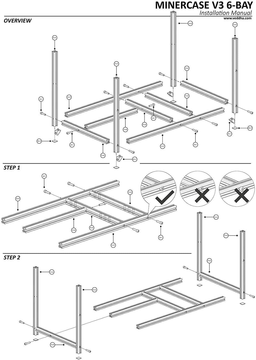 6 GPU Open Air Mining Frame J43970
