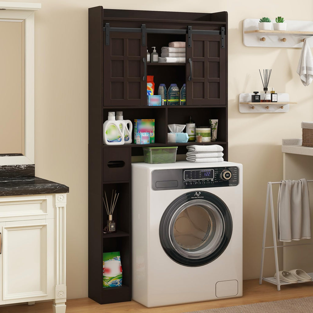 Over The Toilet Storage Cabinet with Sliding Doors K612
