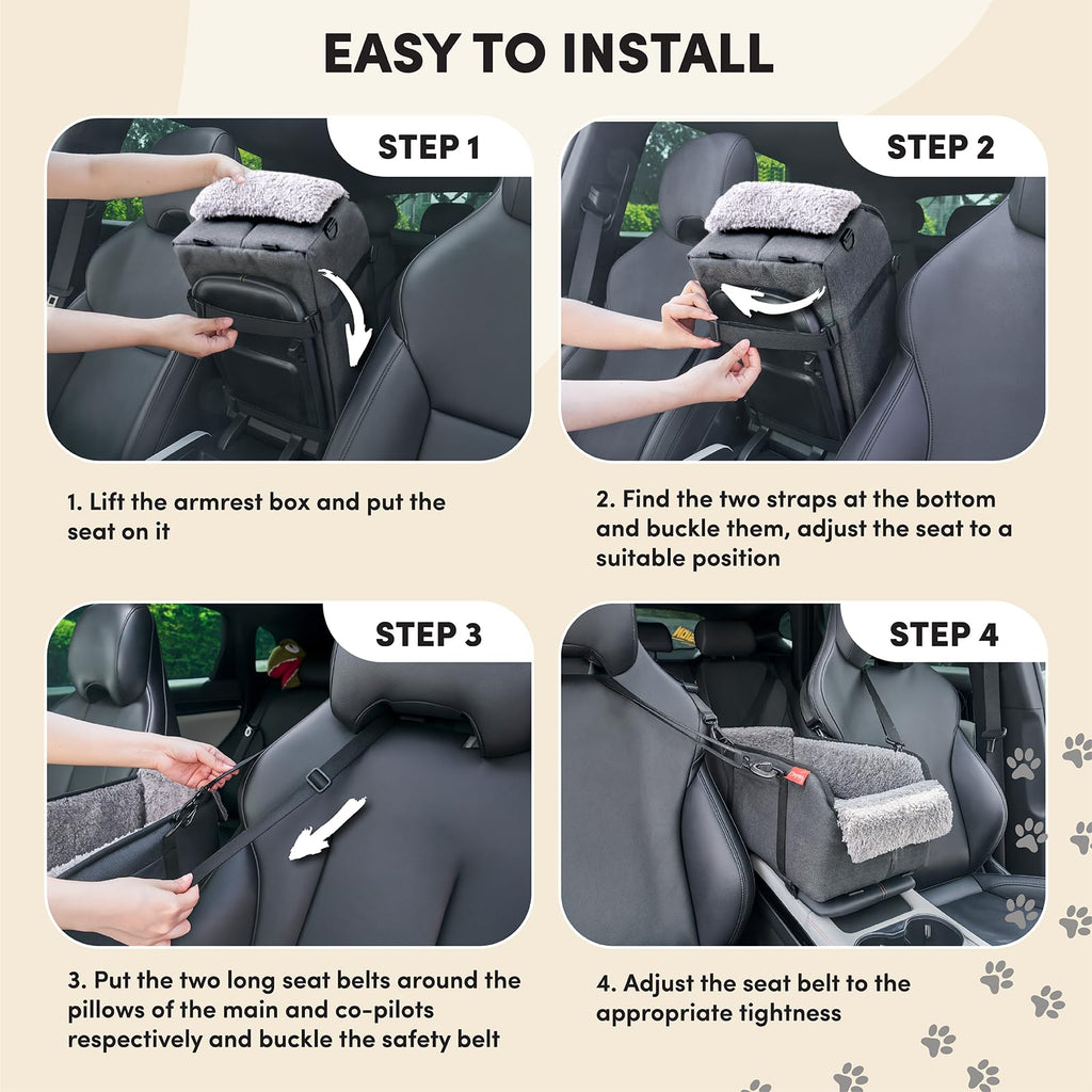 Grey Dog Car Seat I724394