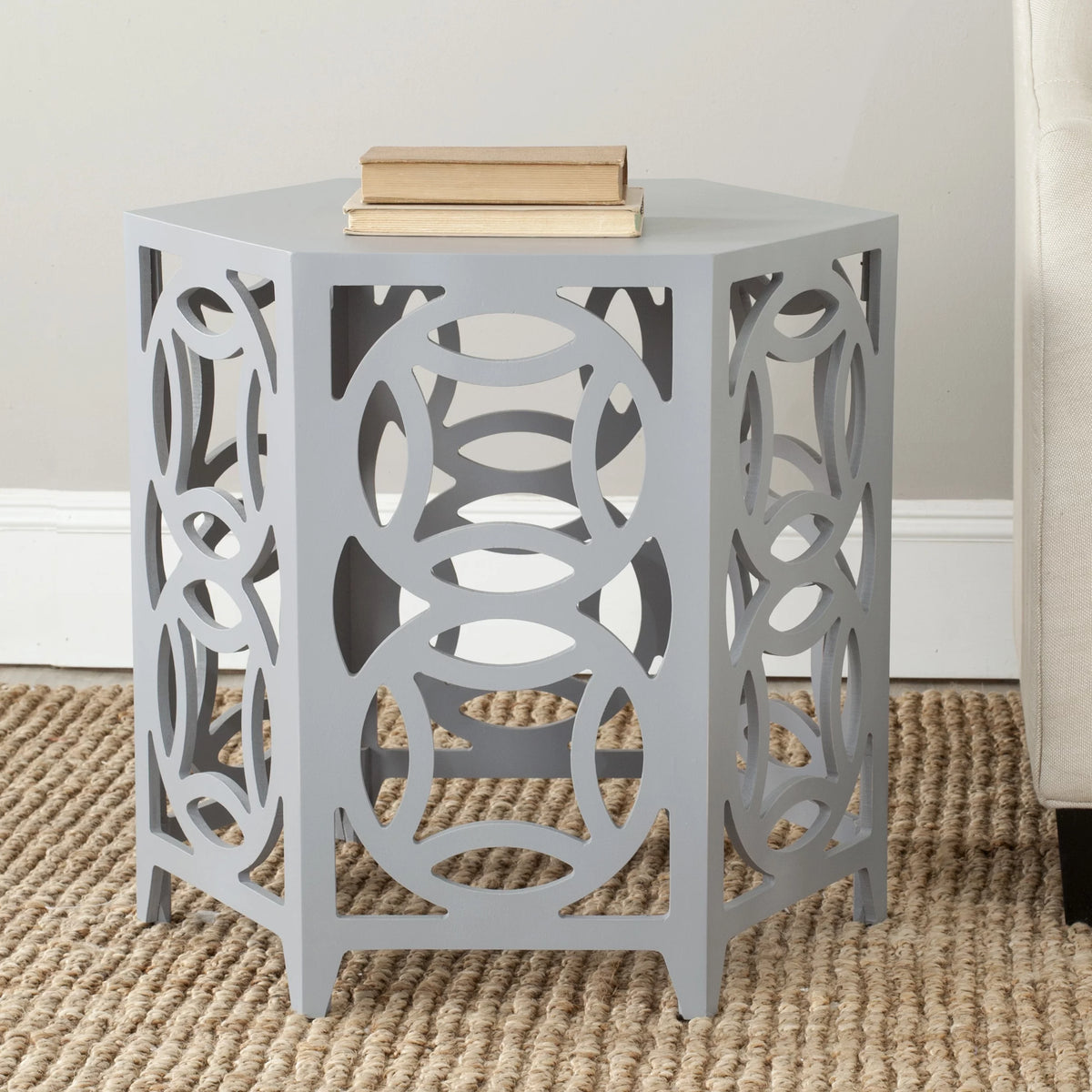 Geometric Hexagon Side Table V569559