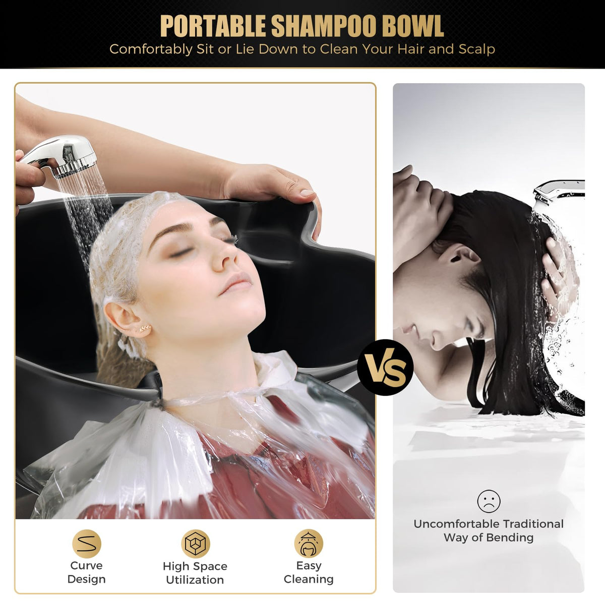 Portable Shampoo Bowl with Electric Pump J2165