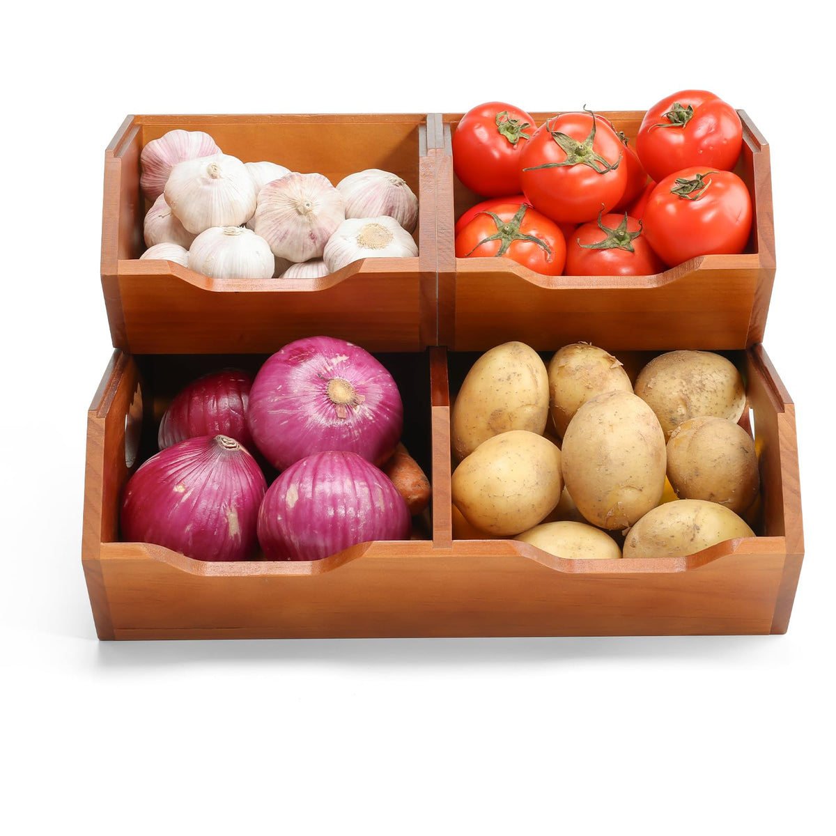 Wooden Stackable Pantry Storage Bins K780555