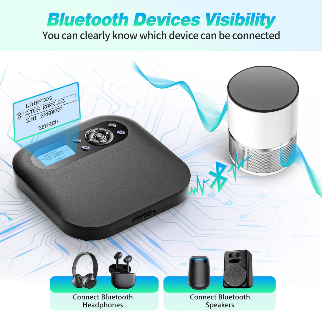 Portable CD Player with Bluetooth V9564