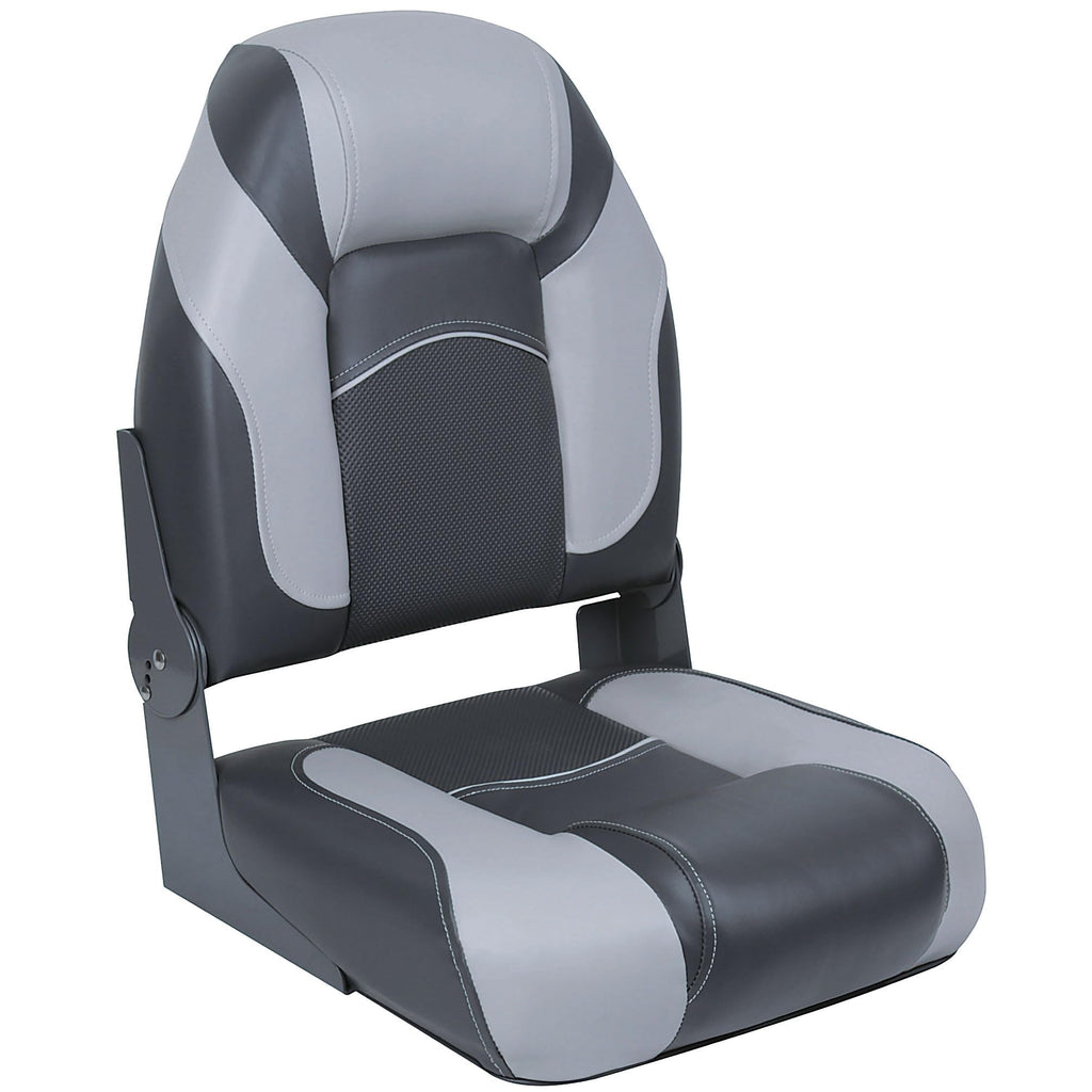 High Back Folding Boat Seats 2 Pack Charcoal Gray M90195