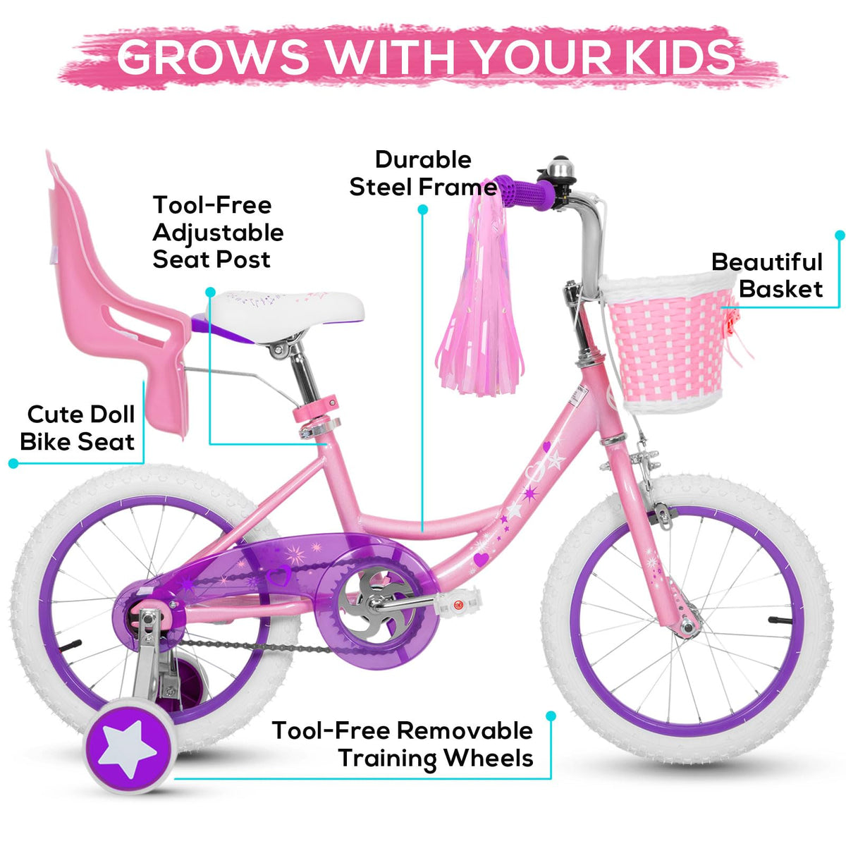 Kids Bike with Training Wheels J604688