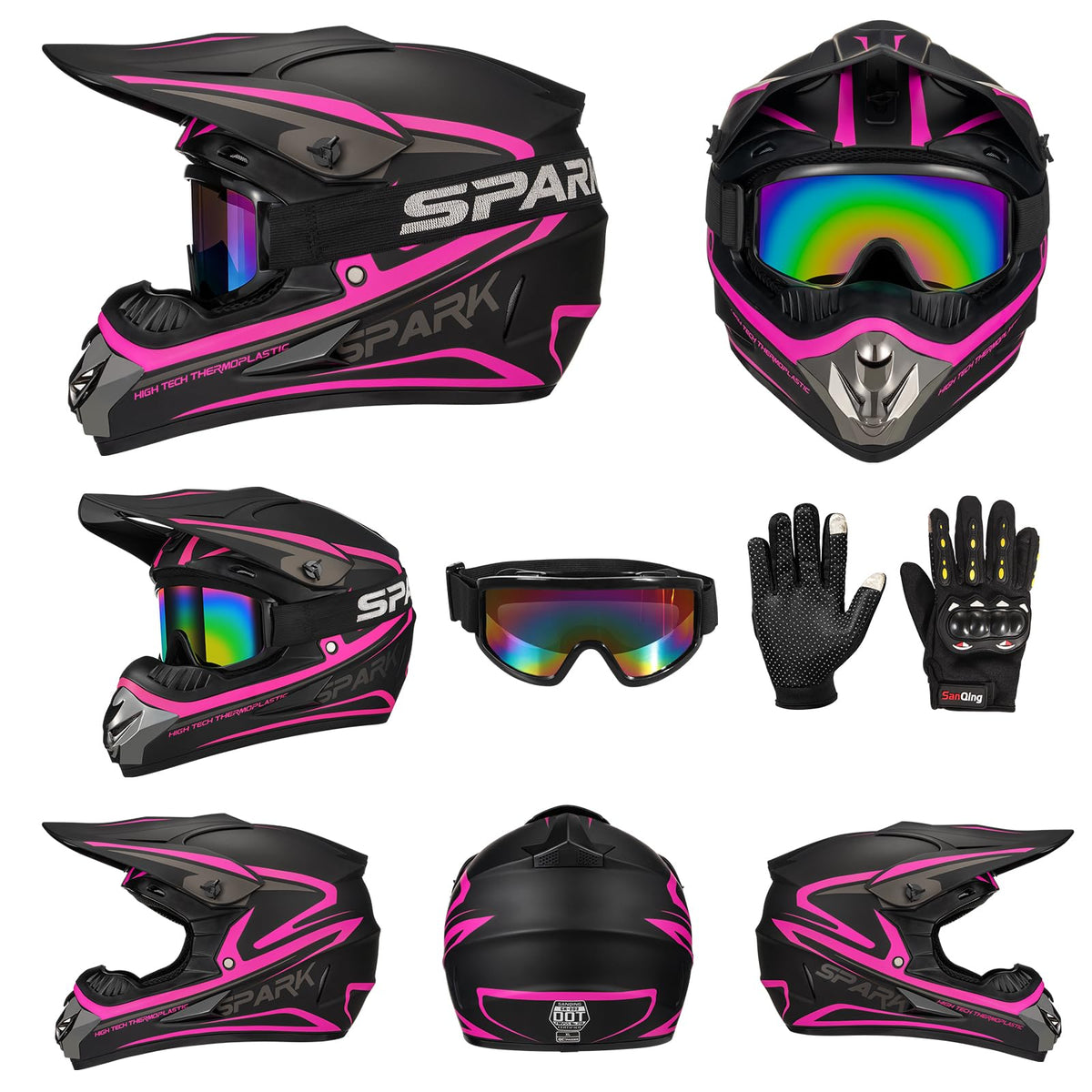 Kids DOT Approved Full Face Motocross Helmet A128