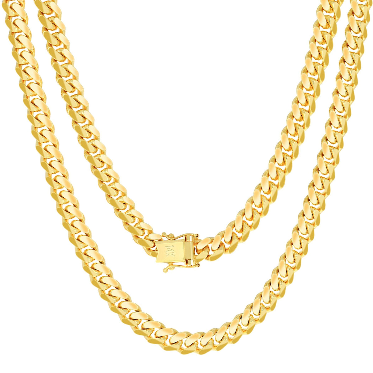 14k Yellow Gold Cuban Link Chain Necklace L17215