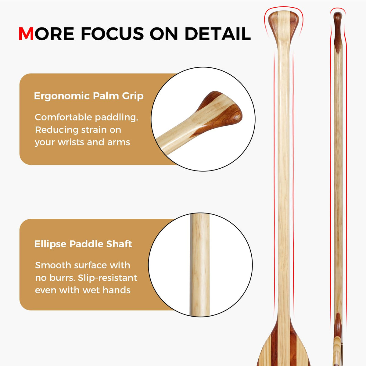 Wooden Canoe Paddle K931