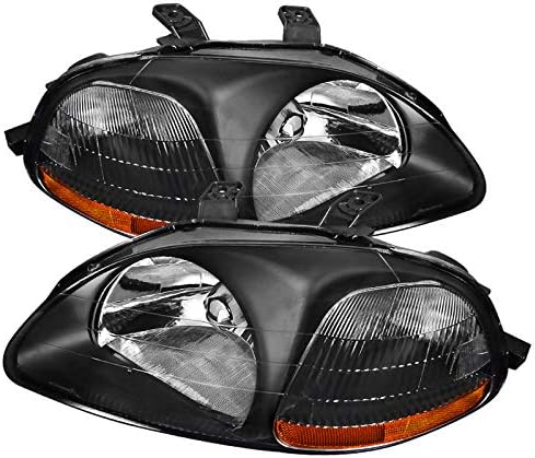 Black Clear Headlights Pair P37408