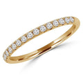 0.2 CTW Round Diamond Semi-Eternity Wedding Band Ring in 14K Yellow Gold M355