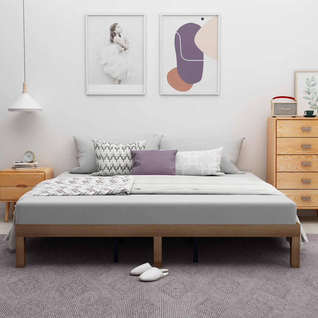 King Size Solid Wood Platform Bed Z18496