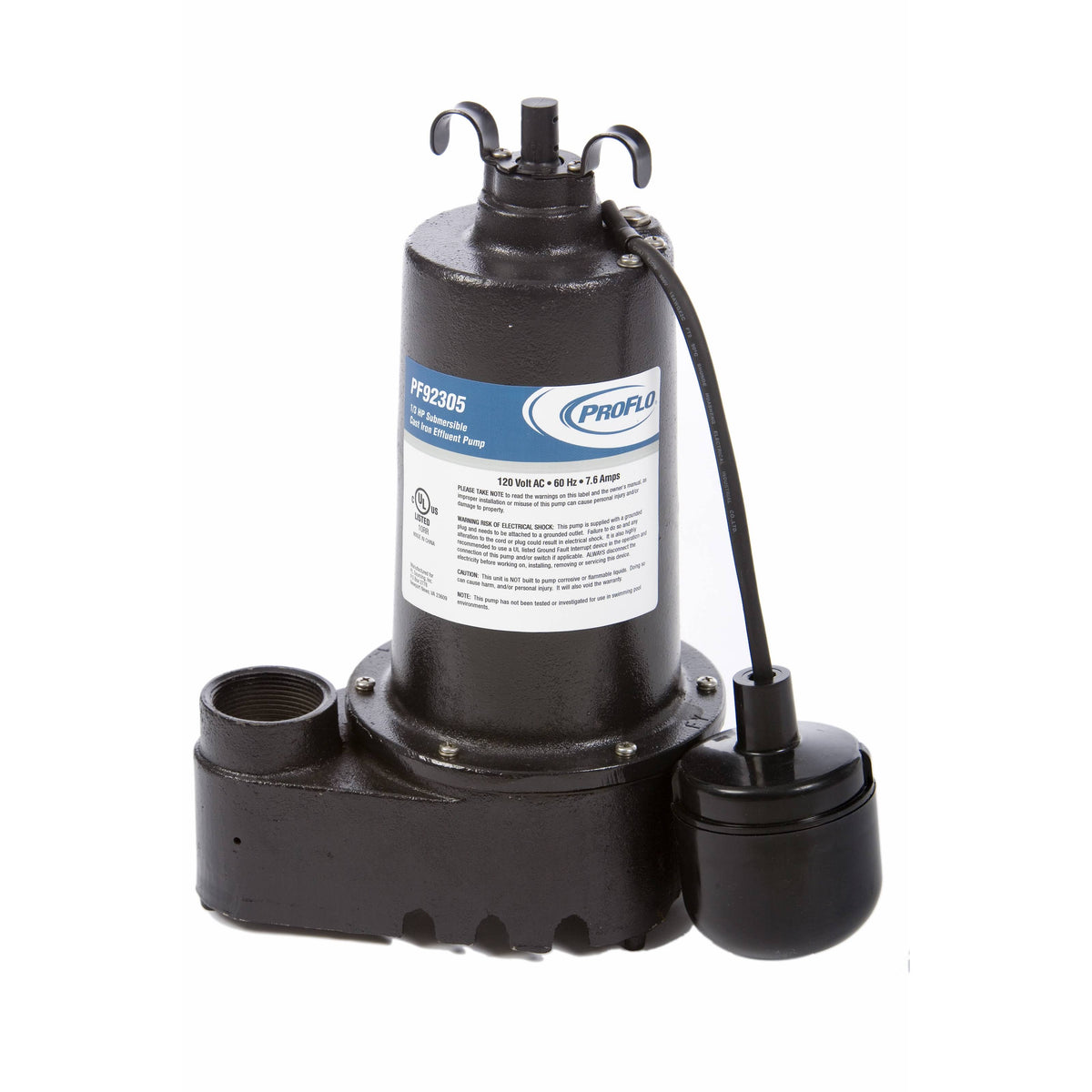 1/3 HP Cast Iron Effluent Pump K870