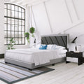 Faux Leather Upholstered Platform Bed W9824