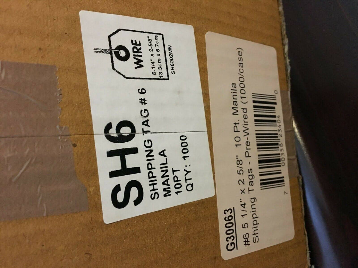 10 Pt Manila Shipping Tags, 1000/Case C2827