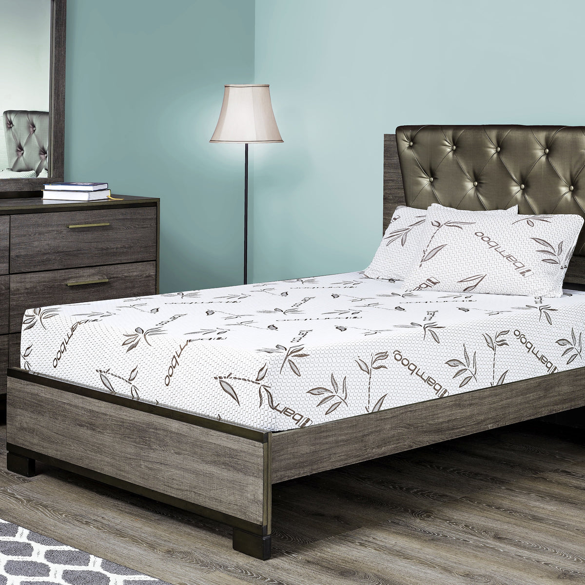 6 Inch Gel Memory Foam Mattress with Bamboo Cover B7683