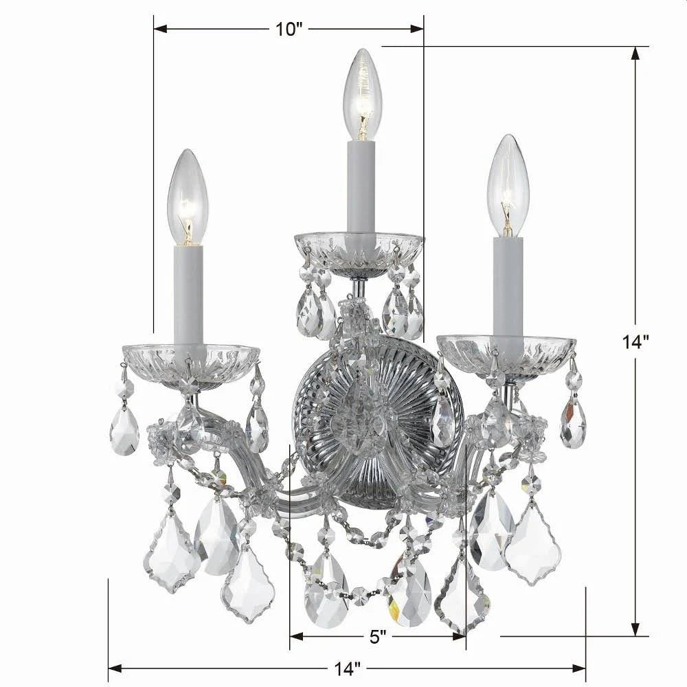 3 Light Sconce, Gold U417