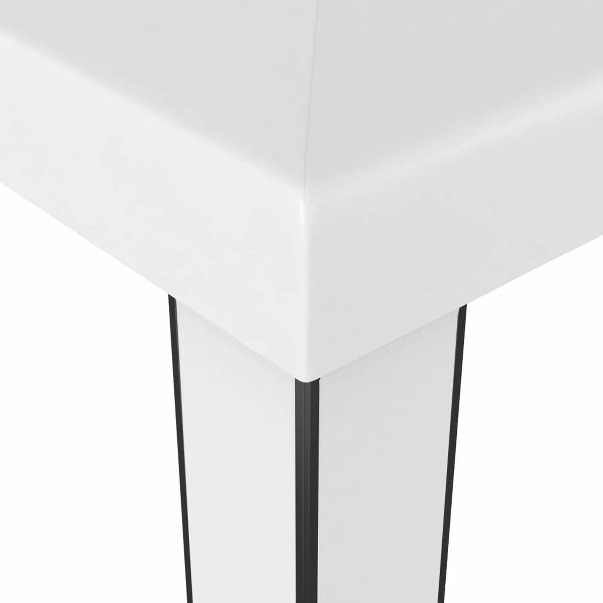 White Steel Frame Party Tent Gazebo Canopy 9.8ft x 9.8ft T3796