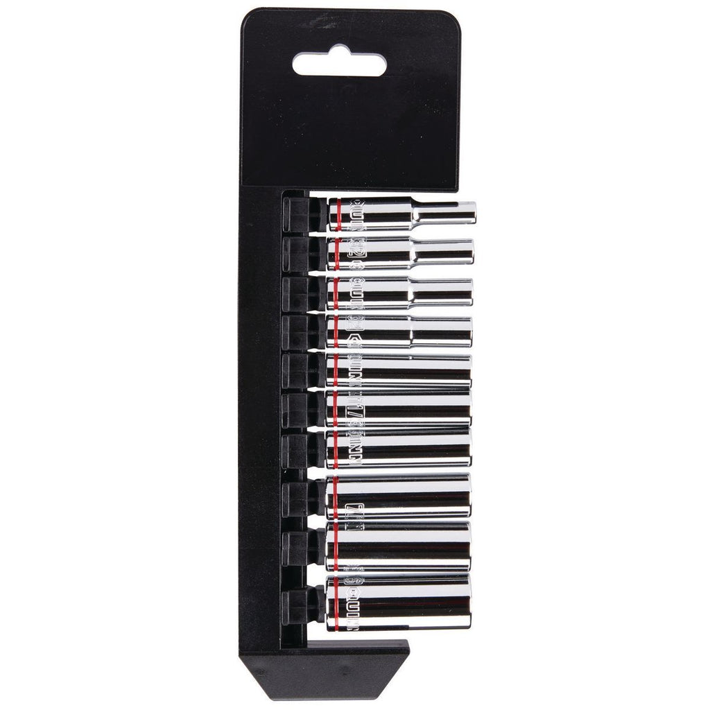 1/4 in. Drive SAE Chrome Deep Socket Set, 10-Piece I61490