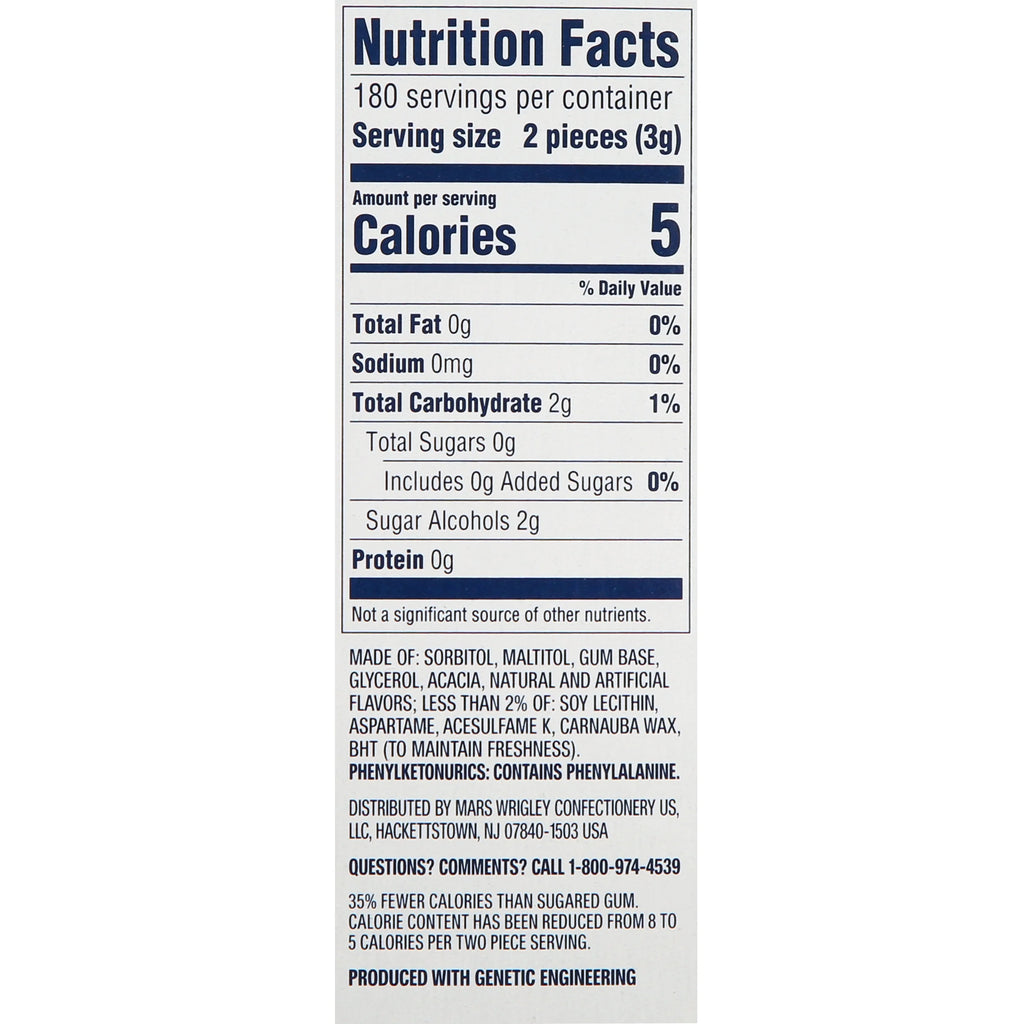 Sugar Free Spearmint Chewing Gum, 60 pc, 6 ct B3596