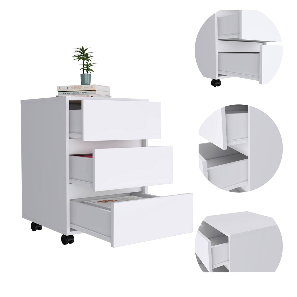 Black 3 Drawer Filing Cabinet N59611