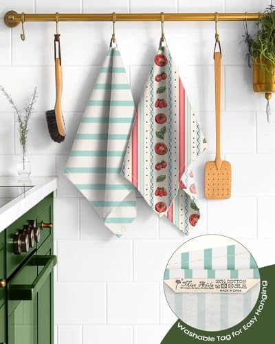 2 Pack 16x26 Inch Cotton Kitchen Towels with Hanging Loop L32699